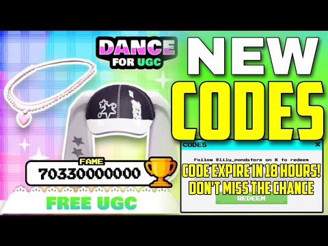 *NEW* ALL WORKING CODES FOR DANCE FOR UGC IN 2024! ROBLOX DANCE FOR UGC CODES