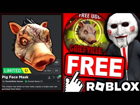 FREE UGC LIMITED! HOW TO GET Griefville Pig Face Mask! (ROBLOX GRIEFVILLE x Chucky Nightmares EVENT)