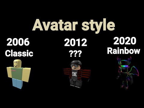 Roblox avatar style evolution 2006 – 2020