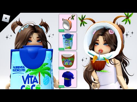 GET ALL 4 NEW ROBLOX FREE ITEMS FROM VITA COCO 🤩🥰 2023