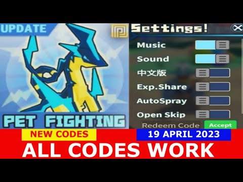 *NEW UPDATE CODES* Pet Fighting Simulator! ROBLOX | ALL CODES | 19 APRIL 2023